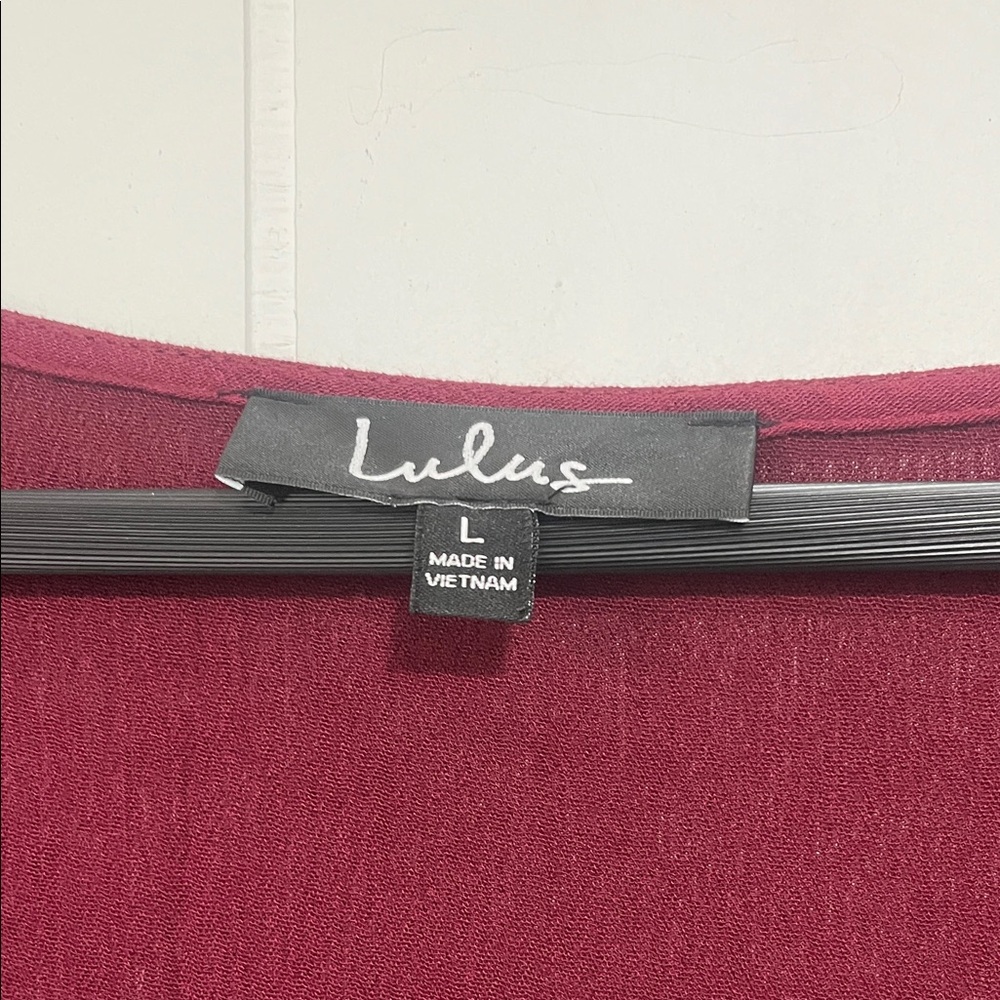LULU’S‎ Heart of Marigold Burgundy Wrap Maxi Dress Women’s Size L - Picture 4 of 8